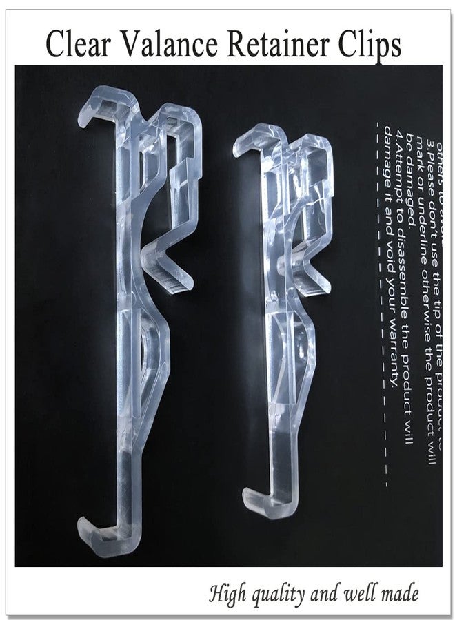 lofrcin مشابك ستائر بلاستيكية شفافة - مشابك ستائر نوافذ مخفية مقاس 2.5 بوصة (12 قطعة) - Image 2